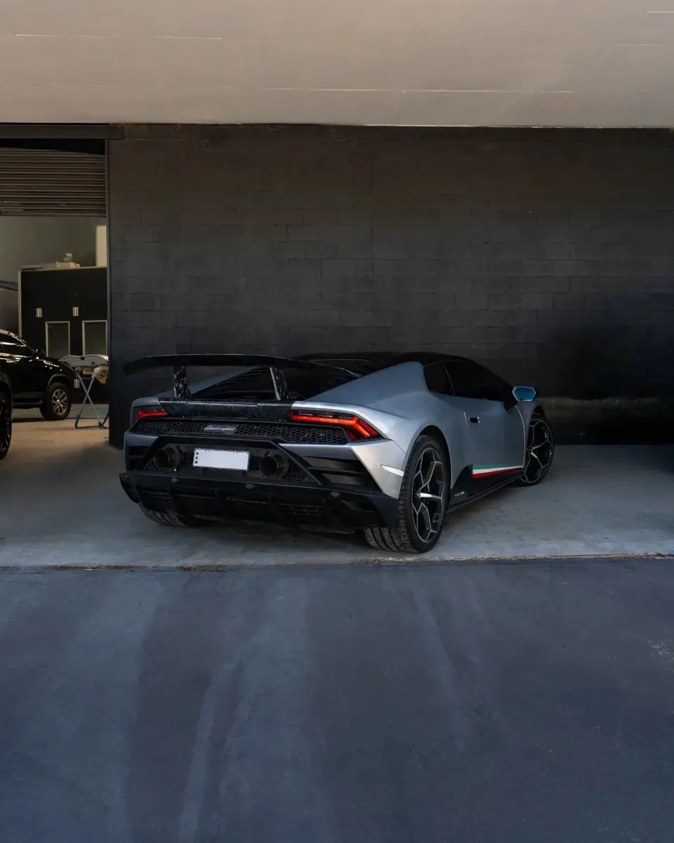 Grey Lamborghini at Diverse Autobody